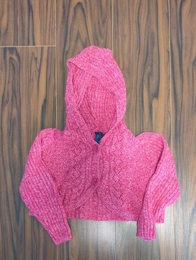 OshKosh B'gosh Hooded Cable Knit Cardigan size 5